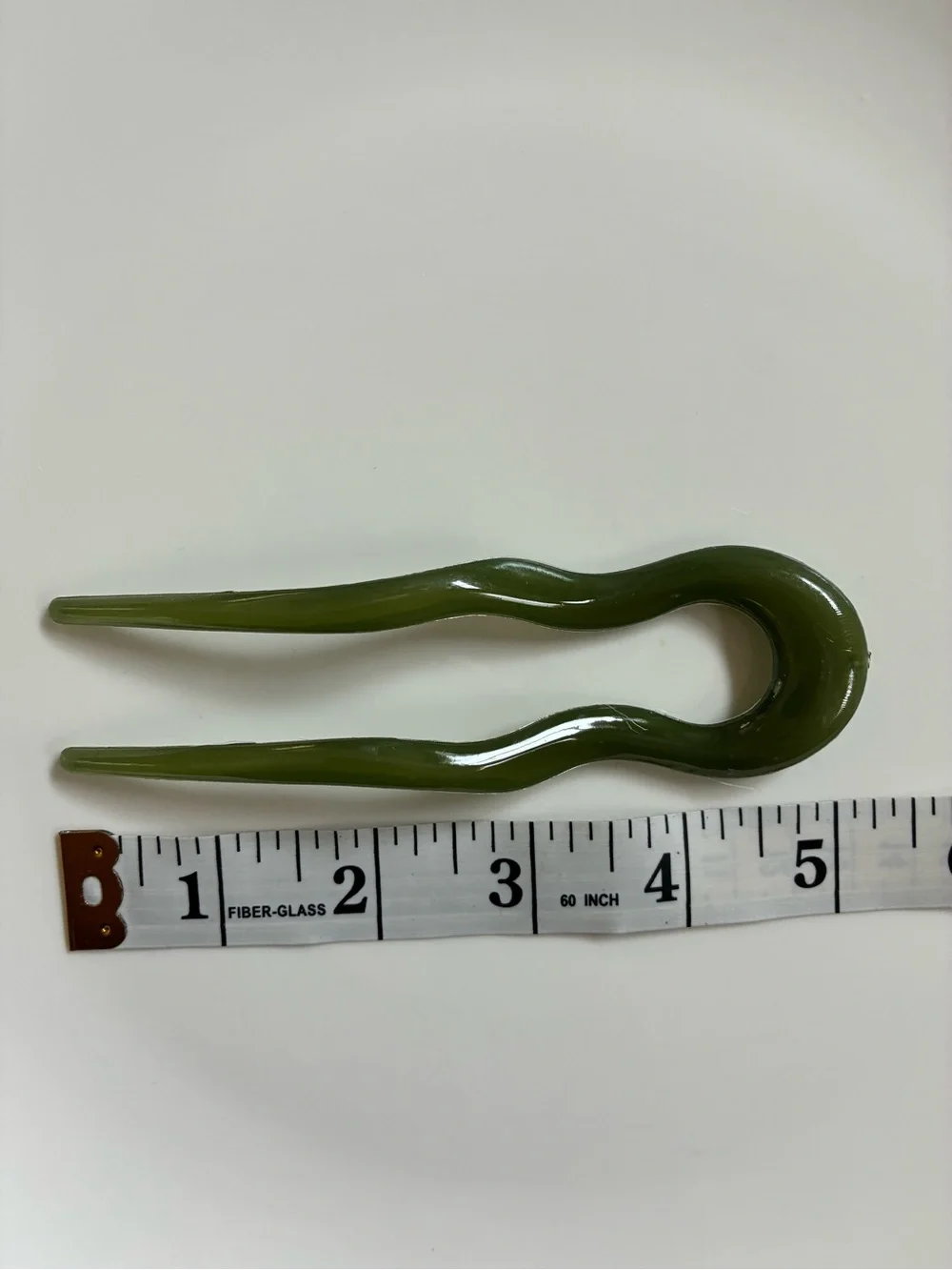French Sleek Green Acrylic U Shaped Hair Pin -Hair Accessories